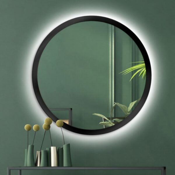 Black Coated Frame Led Mirror