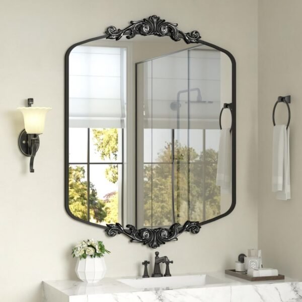 Black Coated Royal Suite Antique Mirror