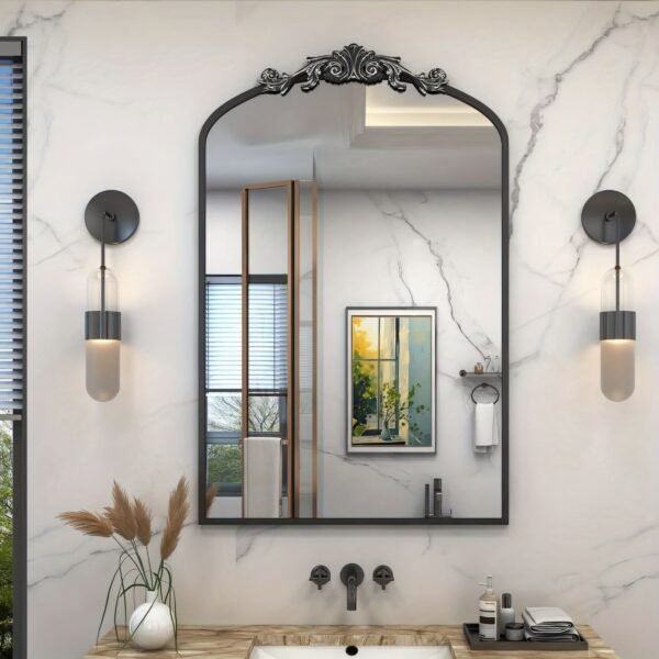 Royal Black Coated Antique Mirror