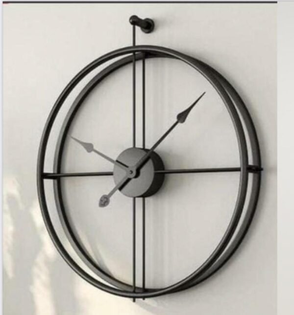 Nordic Black Minimalist Metal Wall Clock