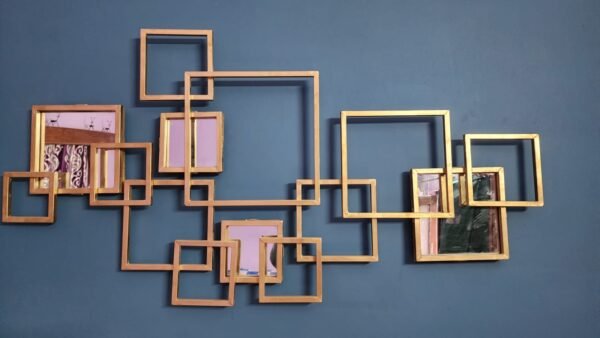 Modern Mirror Square Sculpture