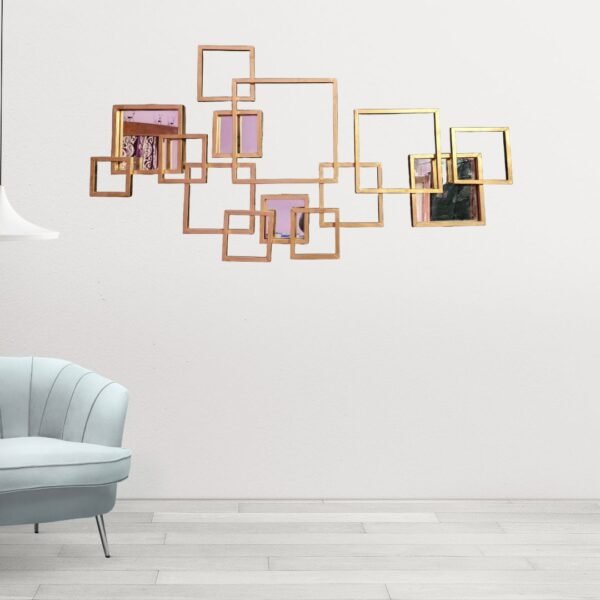 Modern Mirror Square Sculpture