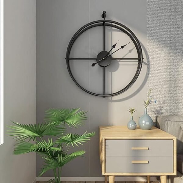 Nordic Black Minimalist Metal Wall Clock