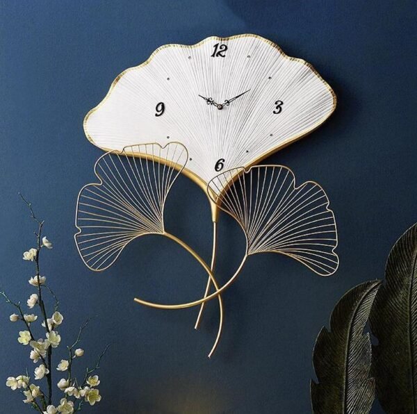 Leaf Whisper Minimalist Wall Clock