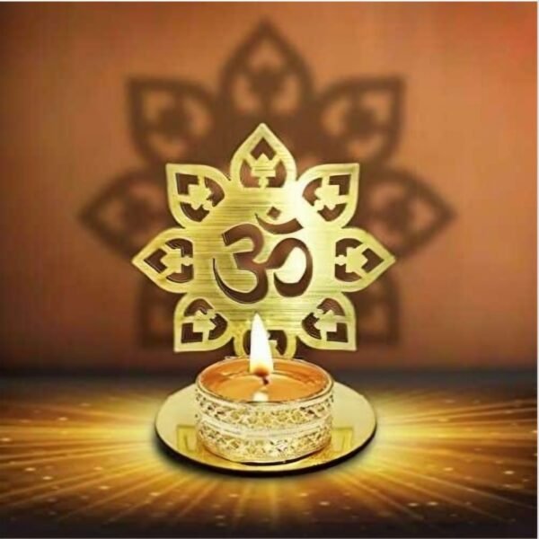 Divine Om Shadow Diya – Brass Finish