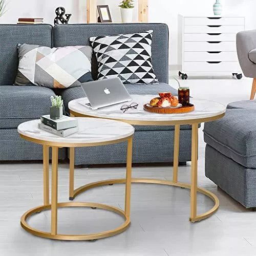 Aurelia Marble Nesting Tables – Set of 2
