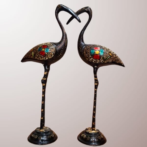 Elegant Brass Love Birds Set of 2