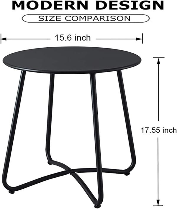 Noir Curve Minimalist Side Table