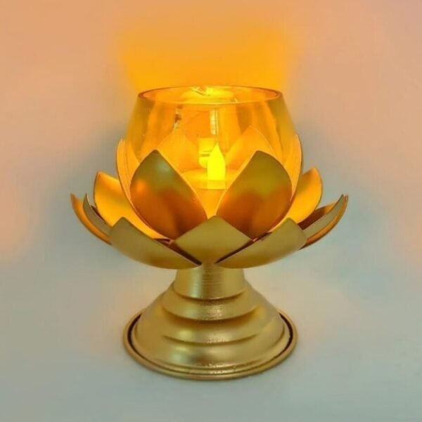Golden Lotus  Elegant Diya