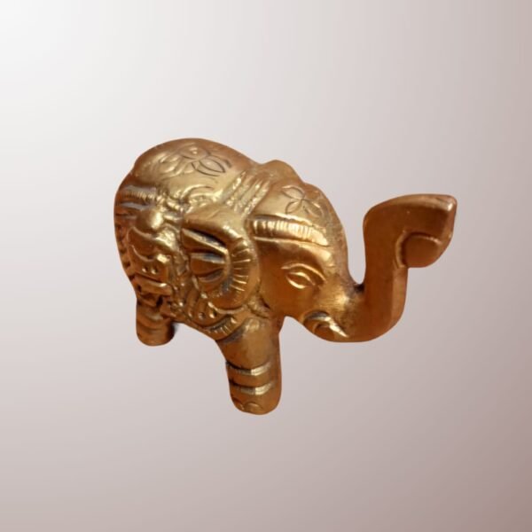 Royal Elephant Figurine Set – Handcrafted in Pure Brass (Set of 2) - Image 2