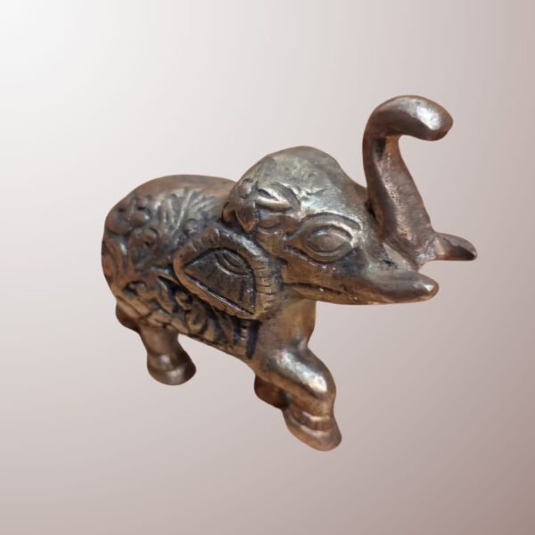 Royal Elephant Figurine Set – Handcrafted in Pure Brass (Set of 2) - Image 3