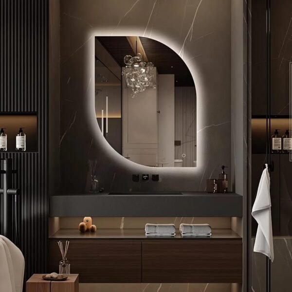 Modern LED Wall Mirror – Backlit Design