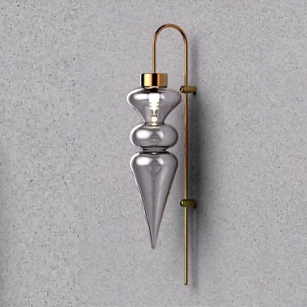 Modern Luxury Glass & Brass Wall Sconce Light
