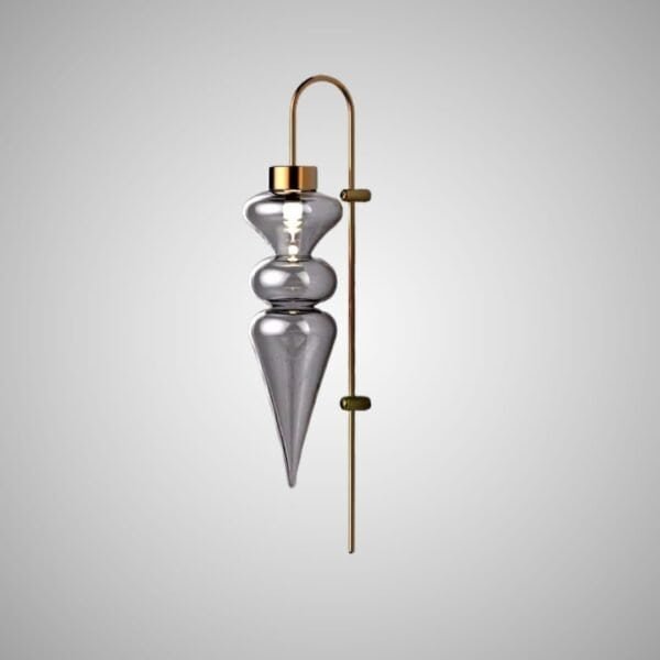 Modern Luxury Glass & Brass Wall Sconce Light - Image 2