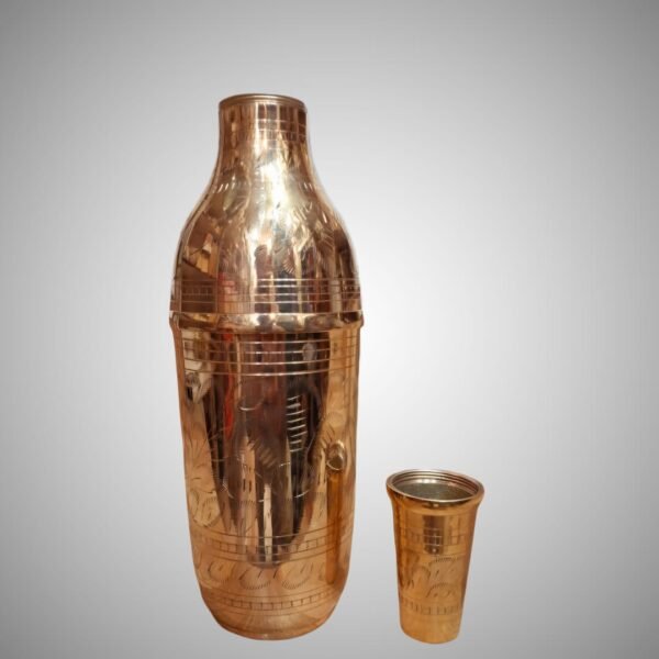 Handcrafted Brass Beer Bottle – Vintage Style Drinkware - Image 2