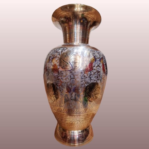 Premium Peacock Flower Vase – Multicolor Floral - Image 2