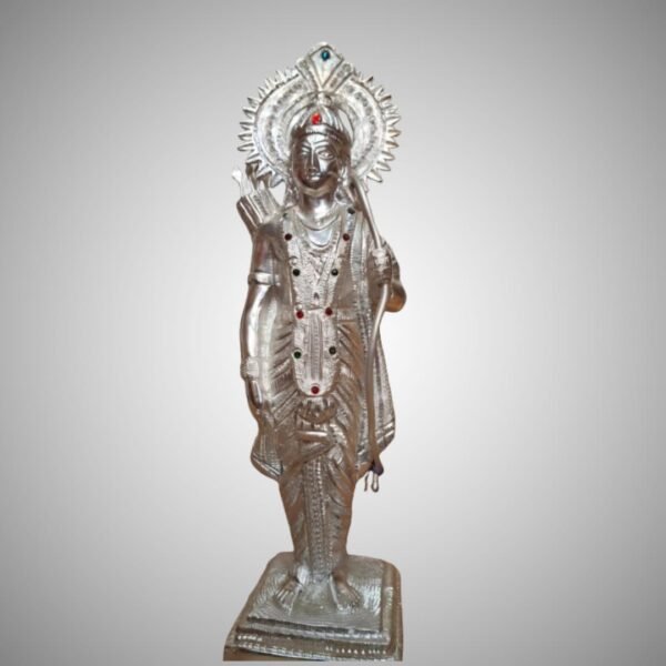Shri Ram Darbar Idol in German Silver - With Divine Power - Image 4