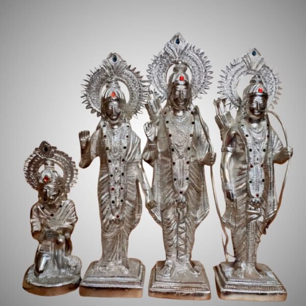 Shri Ram Darbar Idol in German Silver - With Divine Power
