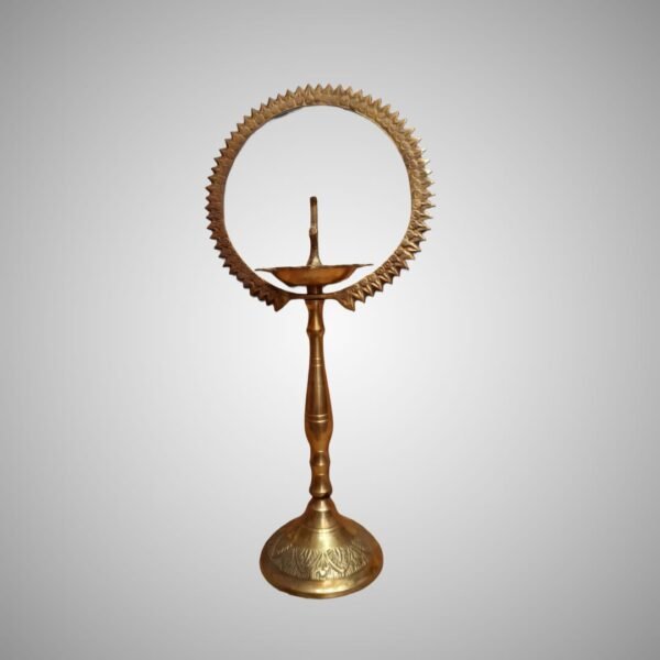 Traditional Brass Prabhavali Diya – Antique Finish