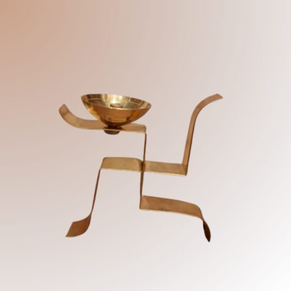 Pure Brass Swastik Diya – Pooja
