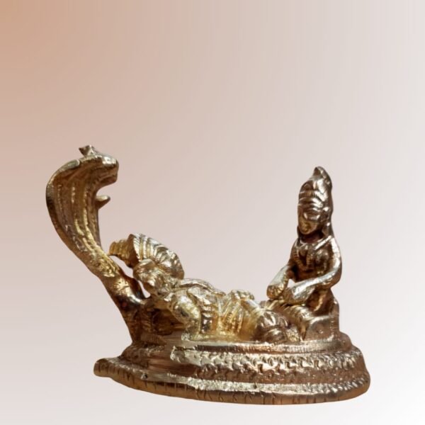 Lord Vishnu Sheshnag Brass Idol – Lord Vishnu & Goddess Lakshmi