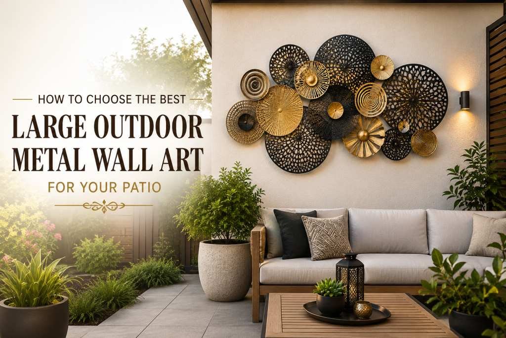 Large Outdoor Metal Wall Art for Modern Patio
