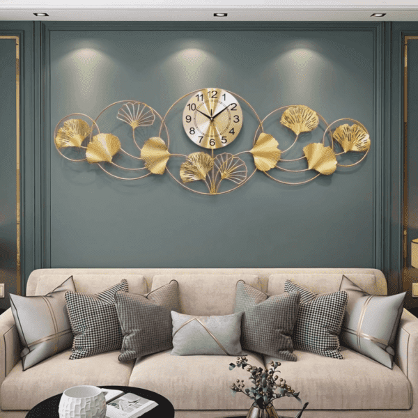 Modern Golden Finish Wall Clock